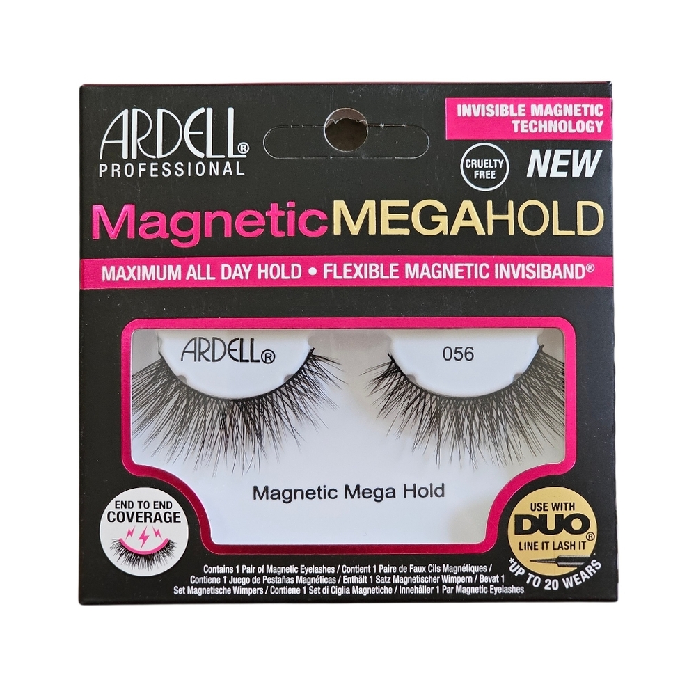 Ardell Magnetic Mega Hold Eyelashes Black Full Volume Reusable Lashes 056